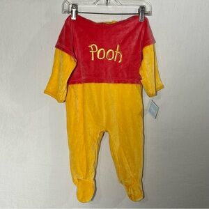 NWT VTG Disney Baby Winnie the Pooh Fleece Pram Bunting Suit Newborn 6/9 Months